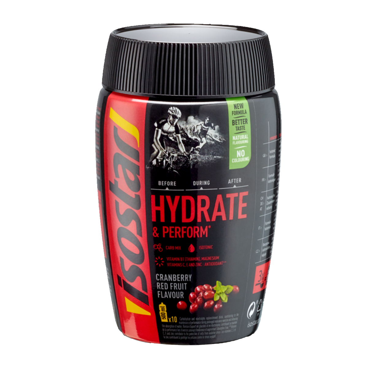 Boisson isotonique poudre ISOSTAR HYDRATE&PERFORM fruits rouges 560g ISOSTAR